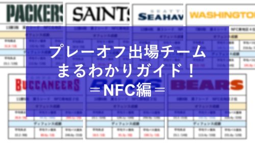 プレーオフ進出チームをまるわかりガイド!=NFC編=